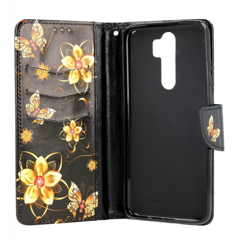 Pouzdro TopQ Xiaomi Redmi Note 8 Pro knížkové Zlaté květy 54628 - náhled 3