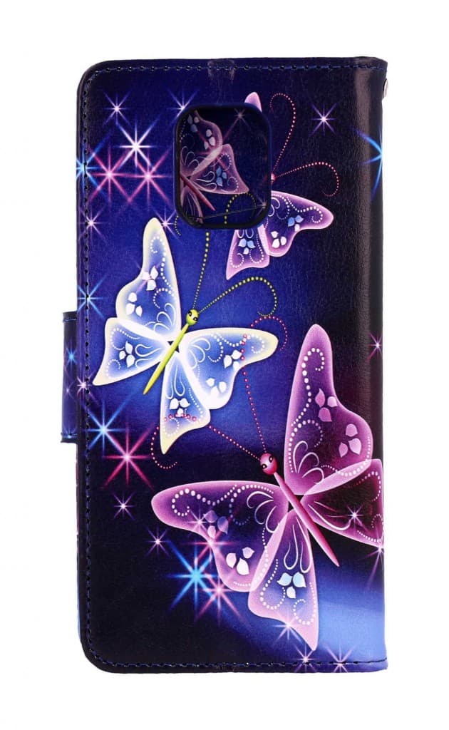 Kryt TopQ Xiaomi Redmi Note 9 Pro knížkový Modré s motýlky 50622 - náhled 2