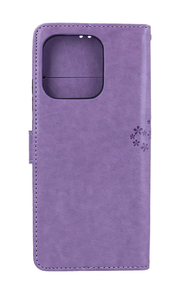 Pouzdro TopQ Xiaomi Redmi 12C knížkové Světle fialový strom sovičky 113201 - náhled 2