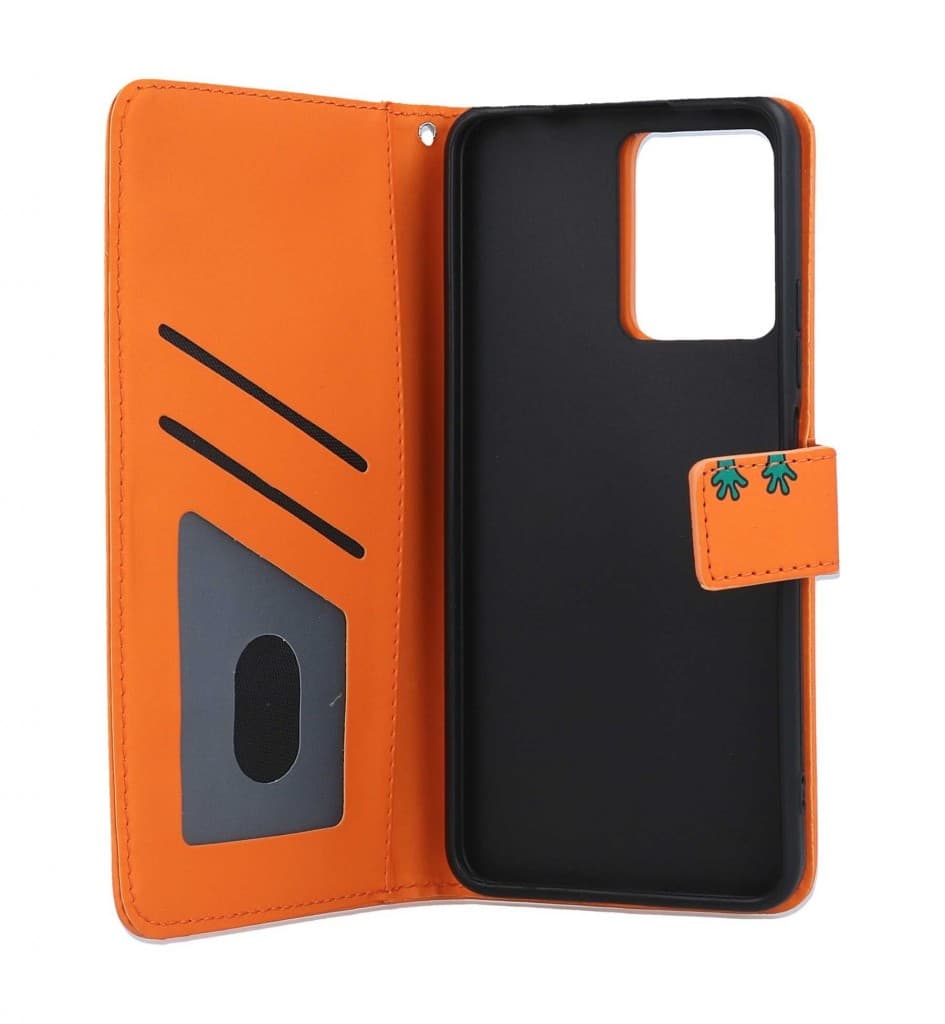 Pouzdro TopQ Xiaomi Redmi Note 12 5G knížkové oranžové s žabkou 96464 - náhled 3