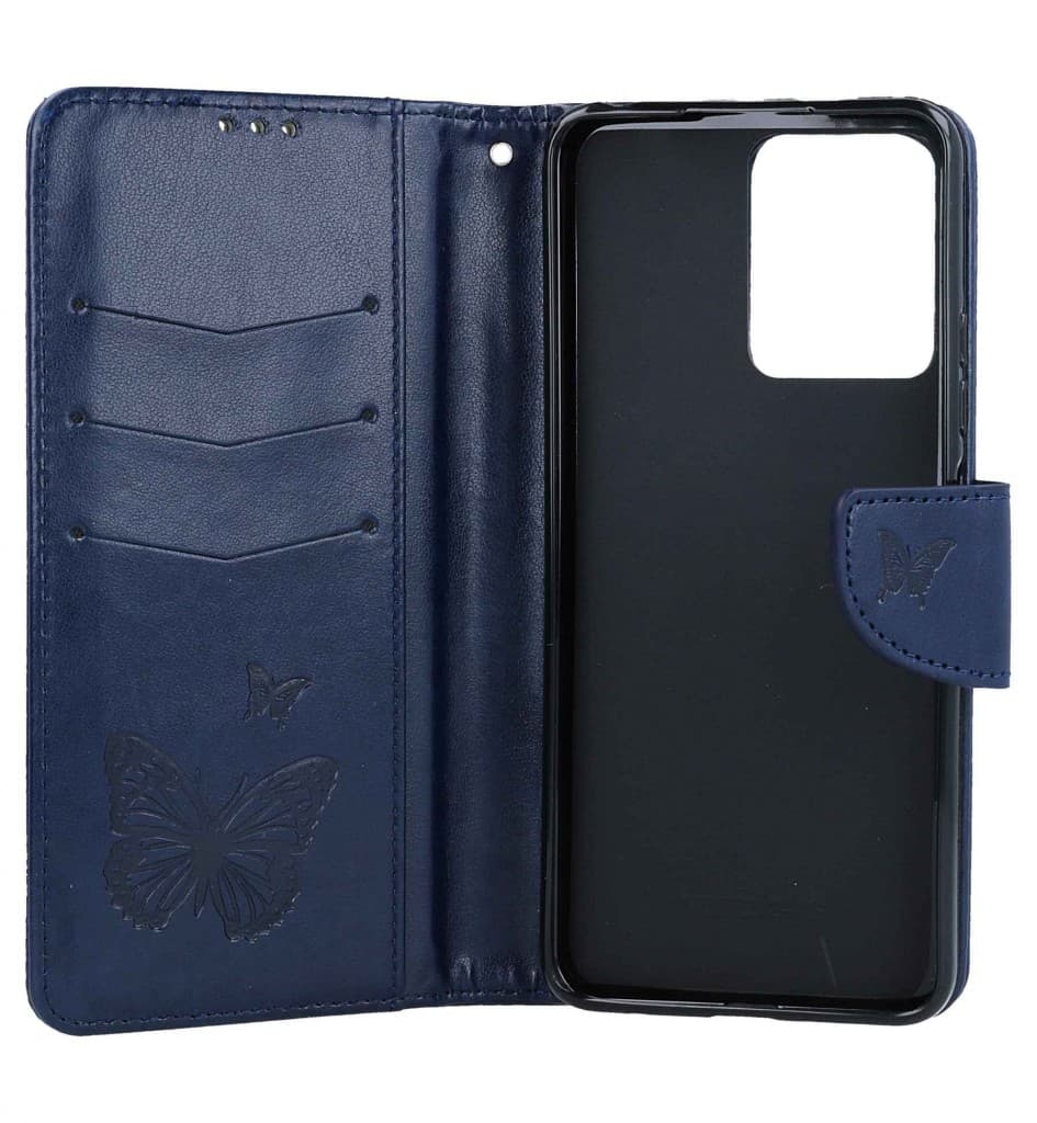 Pouzdro TopQ Xiaomi Redmi Note 12 knížkové Butterfly modré tmavé 112016 - náhled 3
