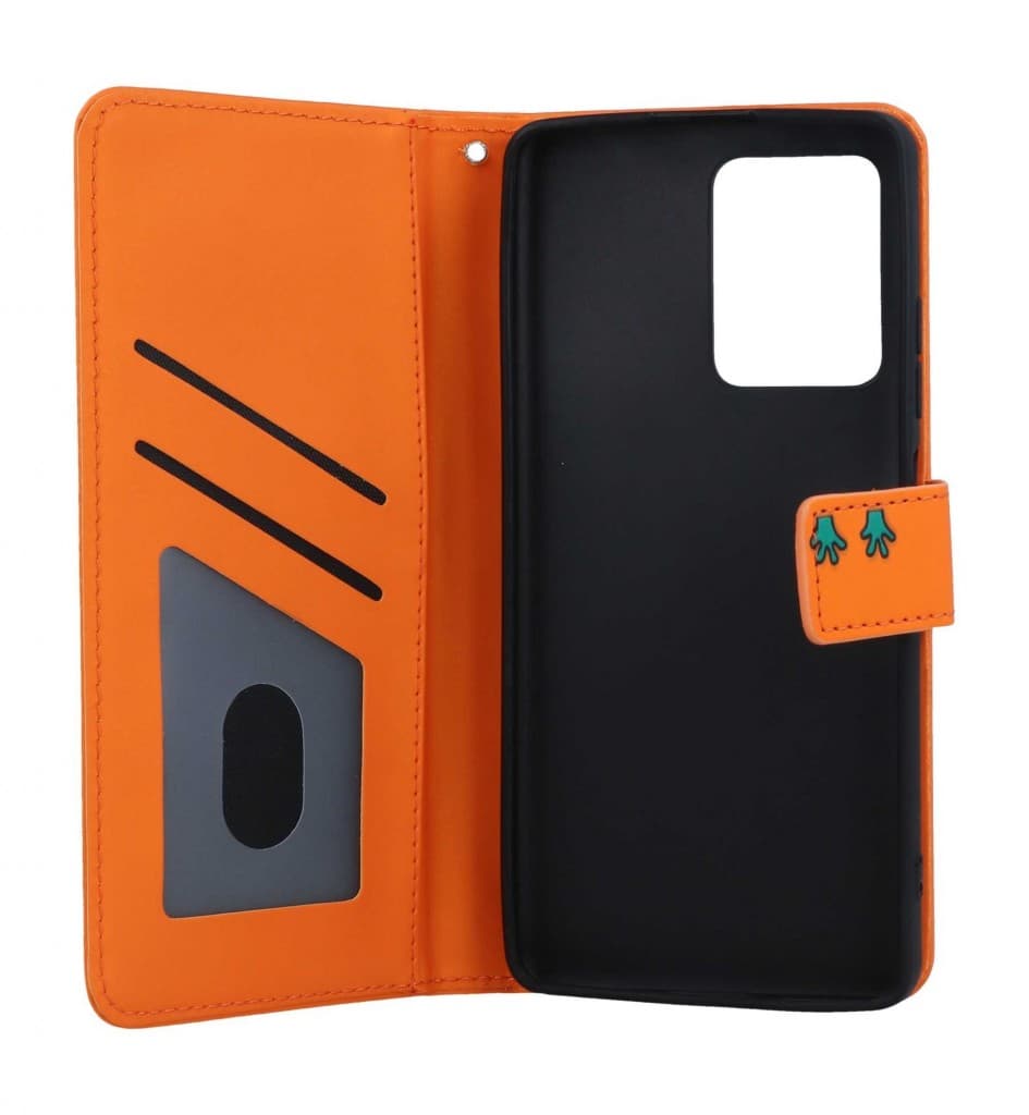 Pouzdro TopQ Xiaomi Redmi Note 12 Pro+ 5G knížkové oranžové s žabkou 96546 - náhled 3