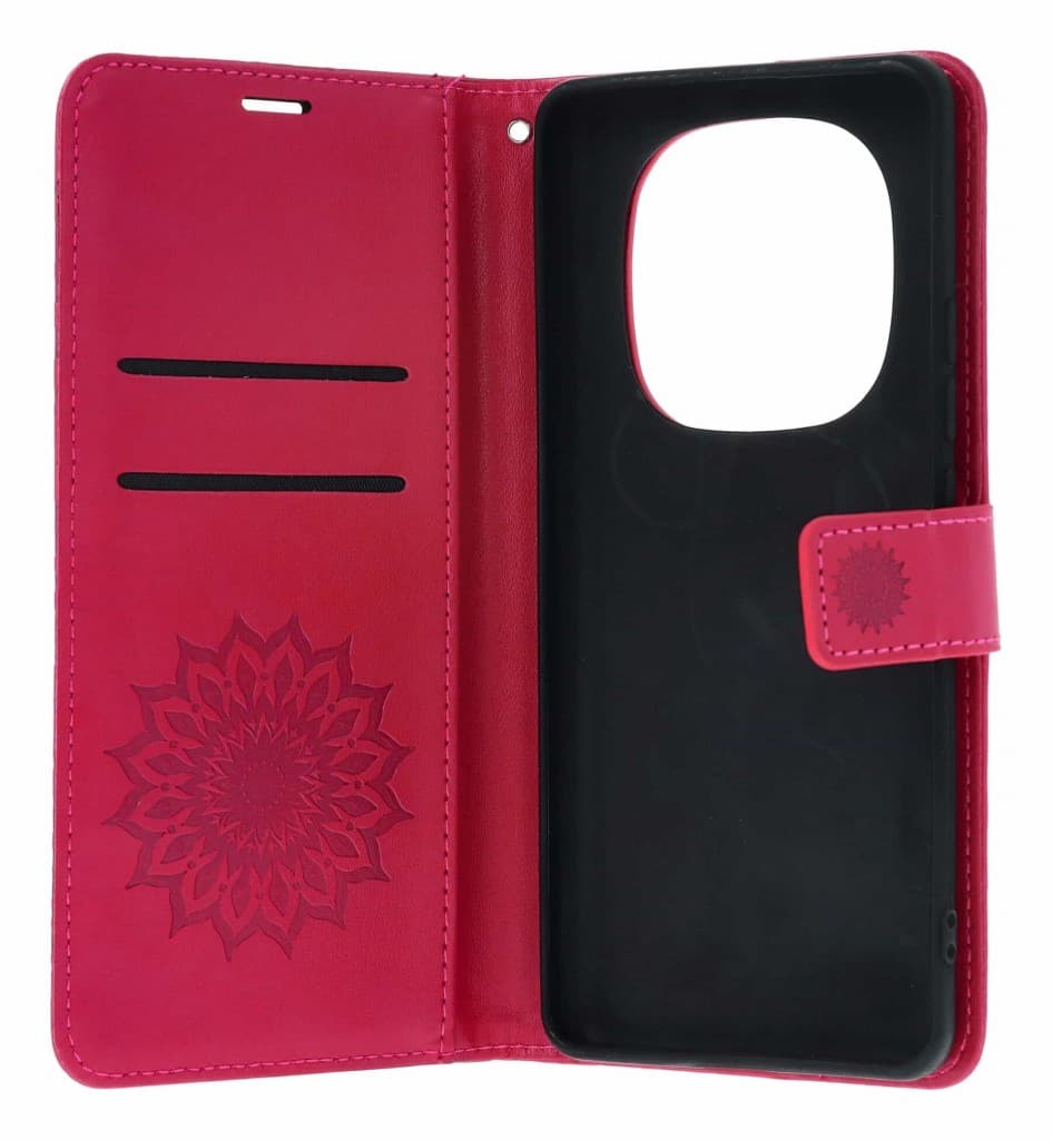 Pouzdro TopQ MEZZO Xiaomi Redmi Note 15 Pro 5G knížkové Mandala tmavě růžová 172525 - náhled 3