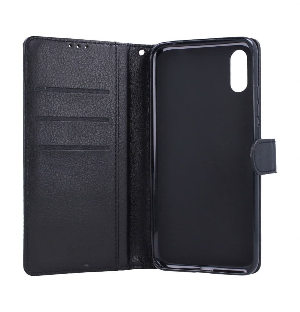 Kryt TopQ Xiaomi Redmi 9A knížkový černý s přezkou 51598 - náhled 3