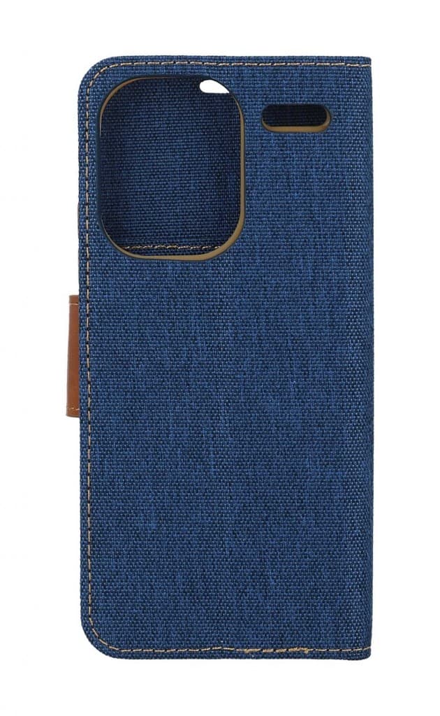 Pouzdro Canvas Xiaomi Redmi Note 13 Pro+ 5G knížkové modré tmavé 122767 - náhled 2
