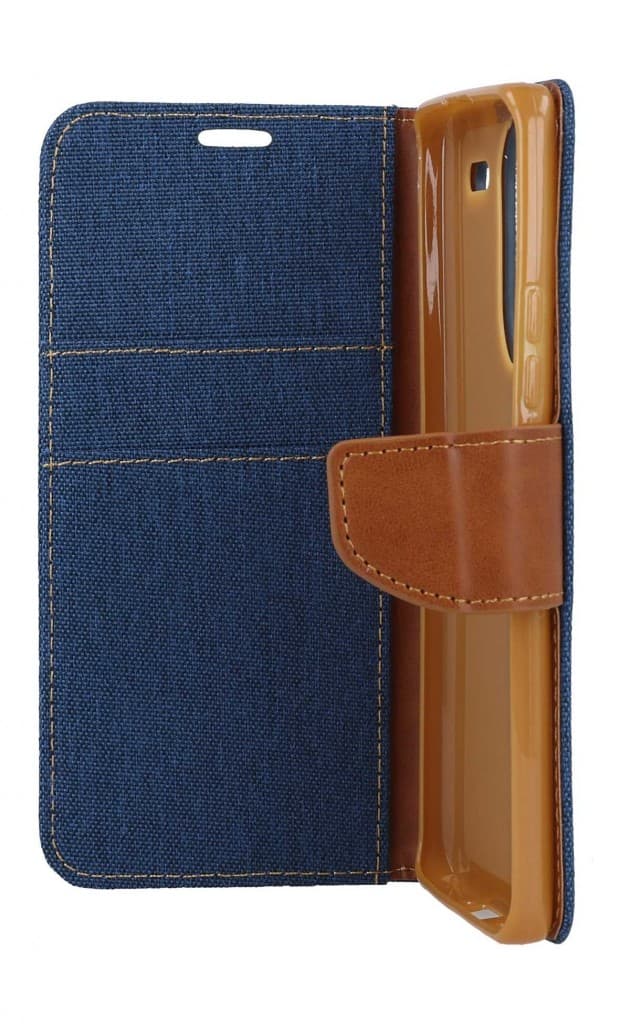 Pouzdro Canvas Xiaomi Redmi Note 13 Pro+ 5G knížkové modré tmavé 122767 - náhled 3