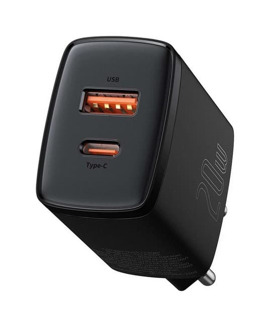 Rychlonabíječka Baseus Compact 20W včetně datového kabelu USB-C černá 68760 - náhled 3
