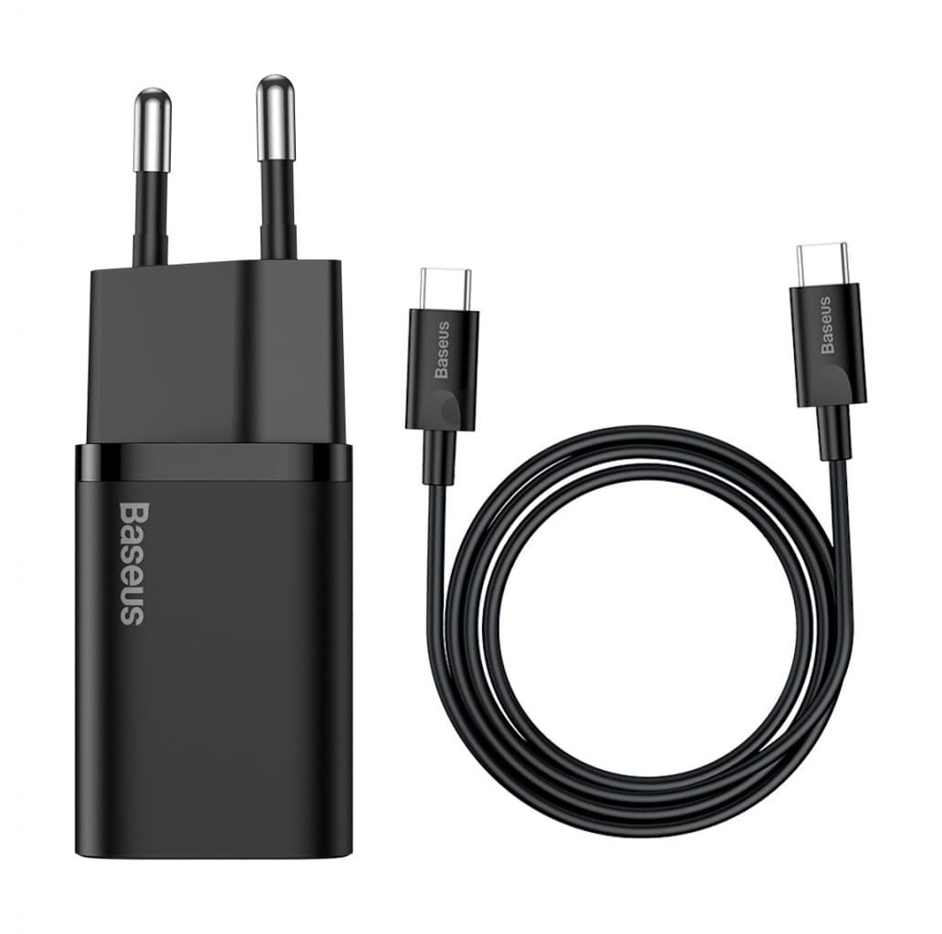 Rychlonabíječka Baseus Super Si 25W včetně datového kabelu USB-C černá 84910 - náhled 2