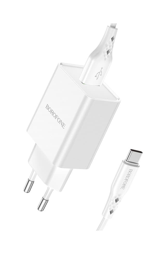 Rychlonabíječka Borofone BN5 Sunlight včetně USB-C datového kabelu bílá 18W 75542 - náhled 2