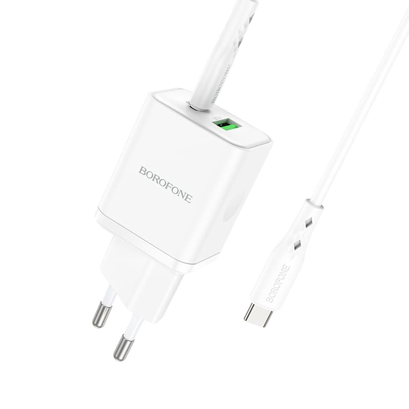 Rychlonabíječka Borofone BN7 20W včetně datového kabelu USB-C bílá 84149 - náhled 4