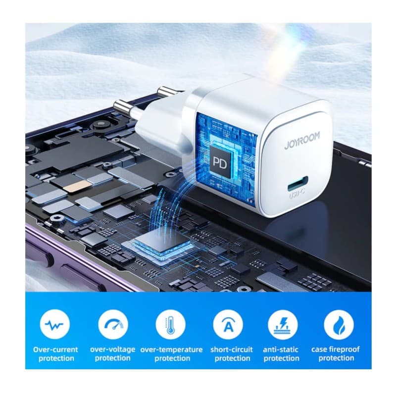 Rychlonabíječka Joyroom JR-TCF02 včetně datového kabelu Lightning 20W bílá 124845 - náhled 2