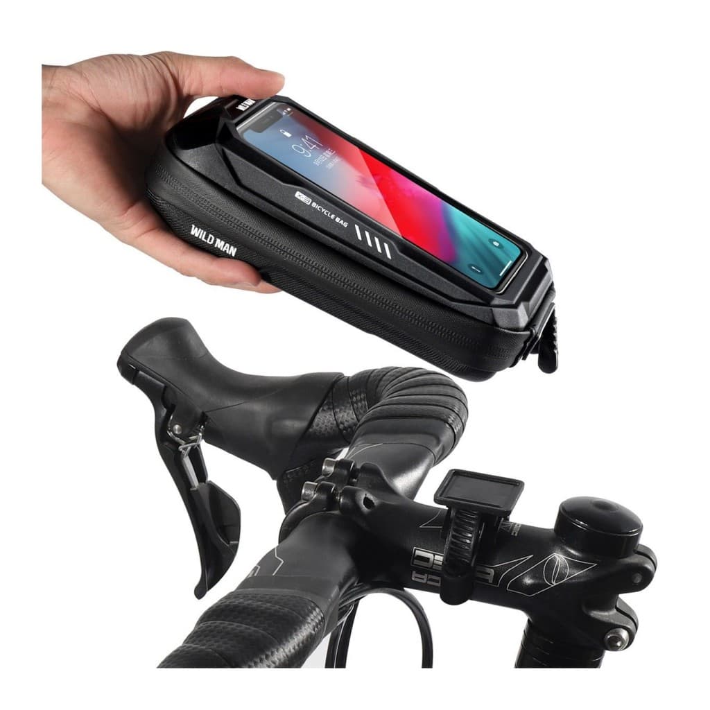 Pouzdro WildMan X3 pro mobilní telefon na řídítka kola černé 0,5L 75260 - náhled 2