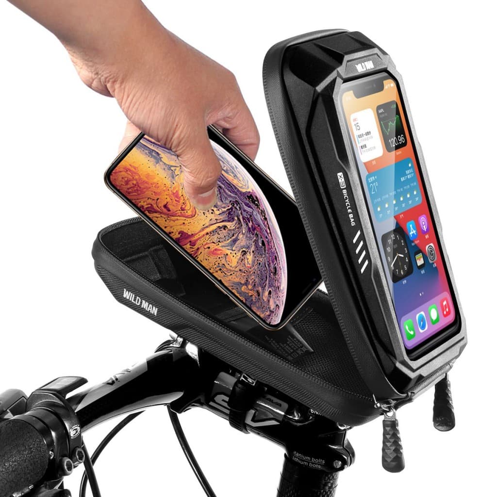 Pouzdro WildMan X3 pro mobilní telefon na řídítka kola černé 0,5L 75260 - náhled 4