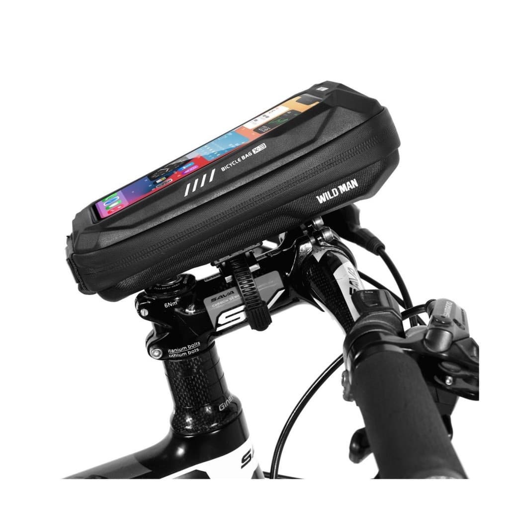Pouzdro WildMan X3 pro mobilní telefon na řídítka kola černé 0,5L 75260 - náhled 3