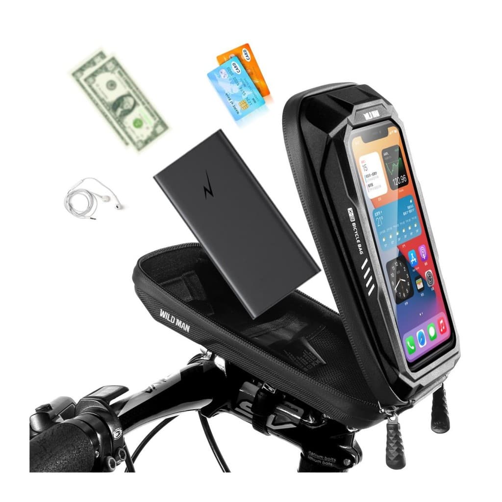 Pouzdro WildMan X3 pro mobilní telefon na řídítka kola černé 0,5L 75260 - náhled 5