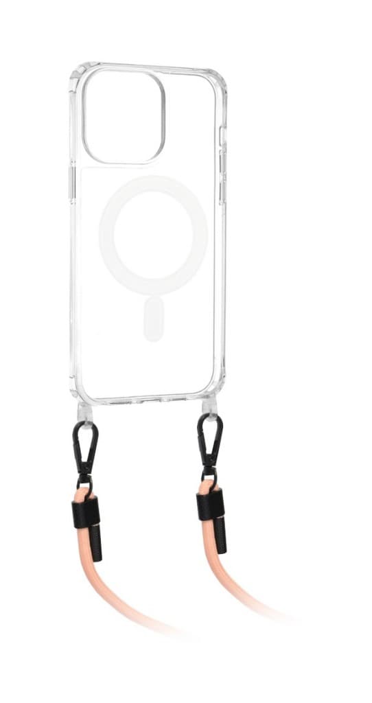 Kryt Techsuit Mag iPhone 15 Plus s růžovou šňurkou průhledný 109895 - náhled 2