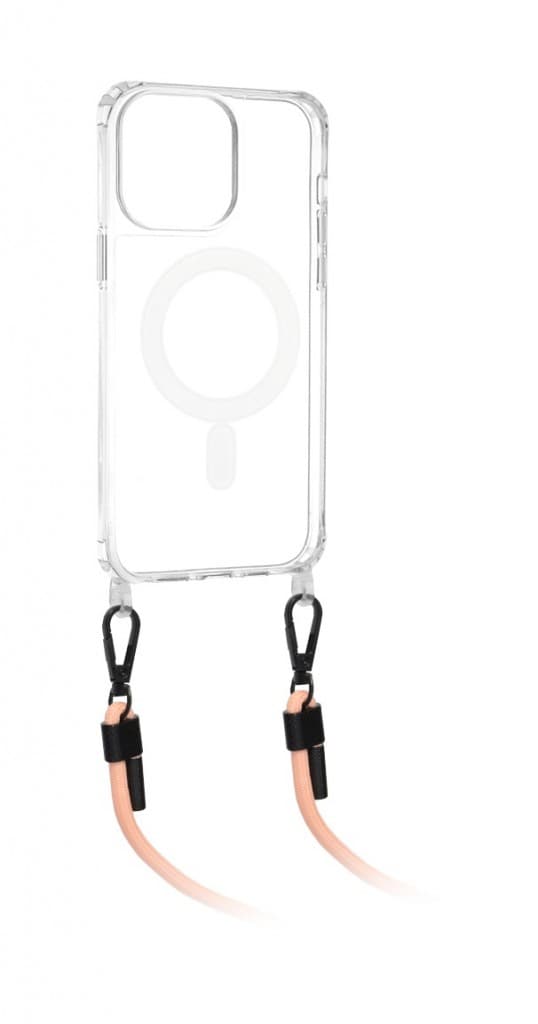 Kryt Techsuit Mag iPhone 15 Pro Max s růžovou šňurkou průhledný 109886 - náhled 2