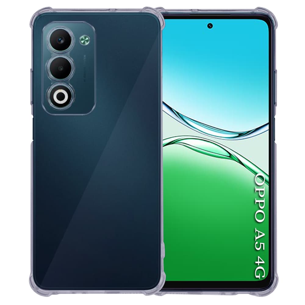 Techsuit Shockproof průhledný silikon Oppo A5 4G A5 5G kouřově černý